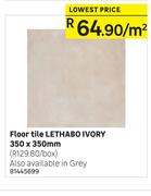 Lethabo Ivory Floor Tile 350 x 350mm Per Sqm