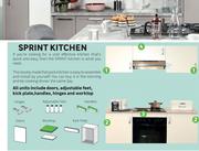 Sprint Kitchen White 1 Door Kitchen Wall Cabinet L60 x H58 x D34cm (x2)