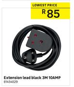Extension Lead (Black) 3M 10 Amp