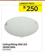 Ceiling Fitting 16W LED 3500K 900L