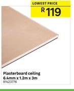 Plasterboard Ceiling 6.4mm x 1.2m x 3m