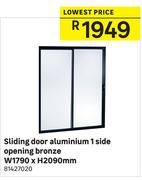 Sliding Door Aluminium 1 Side Opning (Bronze) W1790 x H2090mm
