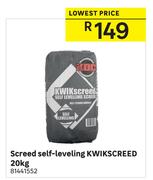 Kwikscreed Self Leveling-20Kg