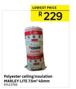Marley Lite 7.5Sqm 40mm Insulation Ceiling Polyester