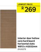 Interior Door Hollow Core HardBoard Horizontal Slats W813 x H2032mm