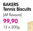 Bakers Tennis Biscuits(All Flavours)-12 x 200gm