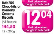Bakers Choc-Kits Or Romany Creams Biscuits (All Flavours)-12 x 200g