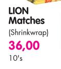 Lion Matches (Shrinkwrap) - 10's