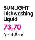  Sunlight Dishwashing Liquid - 6 x 400ml