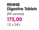 Rennie Digestive Tablets (All Variants) - 12 x 24's