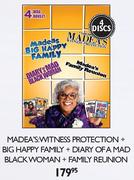 Madea's: Witness Protection + Big Happy Family + Diary Of A Mad Black Woman + Family Reunion DVD