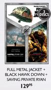 Full Metal Jacket + Black Hawk Down + Saving Private Ryan DVD