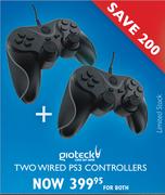 PS3 Two Wired Controllers-2's