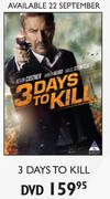 3 Days To Kill DVD