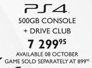 PS4 500GB Console+ Drive Club