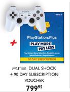 PS3 Dual Shock + 90 Day Subscription Voucher