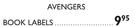 Avengers Book Labels