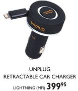UnPlug Retractable Car Charger Lightning(MFI)