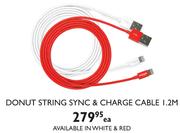 Ahha Donut String Sync & Charge Cable 1.2M-Each