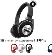 JBL E40BT On-Ear Bluetooth Mic Each