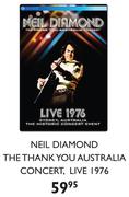 Neil Diamond The Thank You Australia Concert, Live 1976