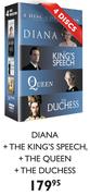 Diana + The King's Speech, + The Queen + The Duchess-4 Discs