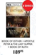 Book Of Esther+Apostle Peter & The Last Supper+Book Of Ruth 3 Disc Set
