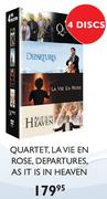Quartet, Lavie En Rose, Departures And As It Is In Heaven 4 Disc Set