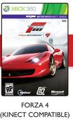 Xbox 360 Forza 4 Kinect Compatible