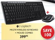 Logitech MK270 Wireless Keyboard+ Mouse Combo
