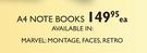 A4 Note Books