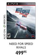 PS3 Need For Speed Rivals