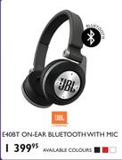 JBL On-Ear Bluetooth With Mic E40BT1