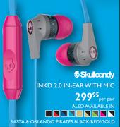 Skullcandy INKD 2.0 In-Ear With Mic-Per Pair