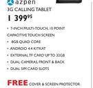 Azpen 7" 3G Calling Tablet