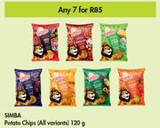 Simba Potato Chips (All Variants)-For Any 7 x 120g
