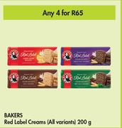 Bakers Red Label Creams (All Variants)-For Any 4 x 200g