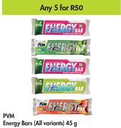 PVM Energy Bars (All Variants)-For Any 5 x 45g