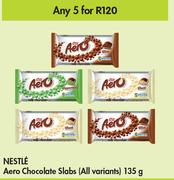 Nestle Aero Chocolate Slabs (All Variants)-For Any 5 x 135g