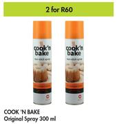 Cook 'N Bake Original Spray 300ml - For 2