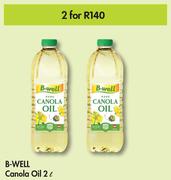 B-Well Canola Oil 2Ltr - For 2