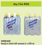 Energade Ready To Drink (All Variants) 6x500ml - For Any 2