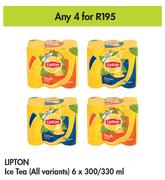 Lipton Ice Tea (All Variants) 6 x 300/330ml - For Any 4