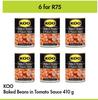 Koo Baked Beans In Tomato Sauce-For 6 x 410g
