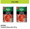 Rhodes Tomato & Onion Mix-For 2 x 410g
