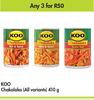 Koo Chakalaka (All Variants)-For Any 3 x 410g