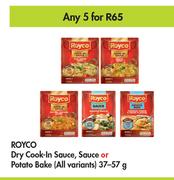 Royco Dry Cook In Sauce, Sauce Or Potato Bake (All Variants)-For Any 5 x 37g-57g