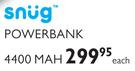 Snug Powerbank 4400mah-Each