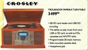 Crosley Troubador Paprika Turntable