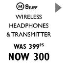 M Stuff Wireless Headphones And Transmitter